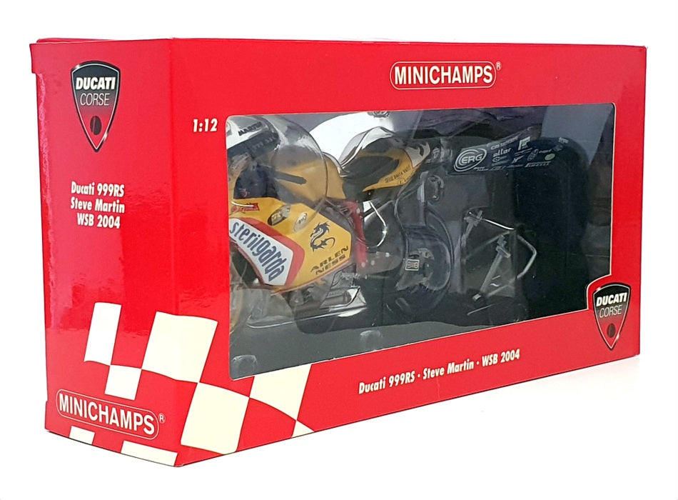 Minichamps 1/12 Scale 122 040299 - Ducati 999RS Motorbike WSB 2004 - S. Martin