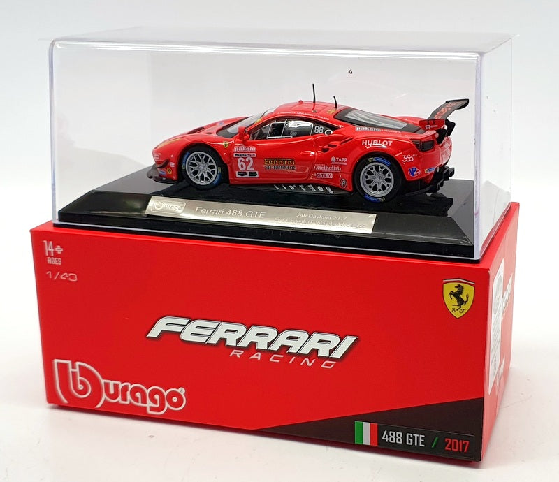 Burago 1/43 Scale Diecast #18-36301 - 2017 Ferrari 488 GTE #62 Race Car