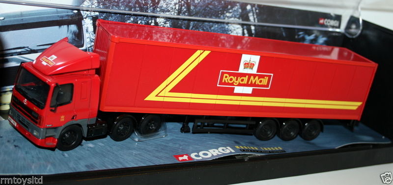 CORGI 1/50 - 75502 LEYLAND DAF BOX TRAILER ROYAL MAIL + PERSPEX CASE