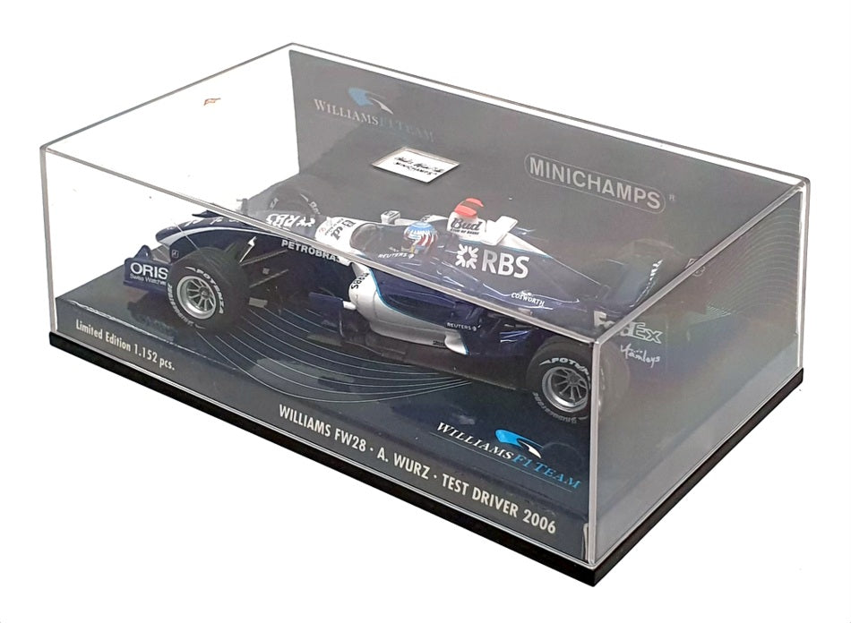 Minichamps 1/43 Scale 400 060035 - F1 Williams FW28 A. Wurz Test Driver 2006