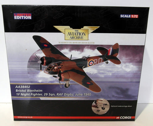 Corgi 1/72 Scale Diecast AA38402 Bristol Blenheim 1F Night Fighter 29Sqn RAF 40