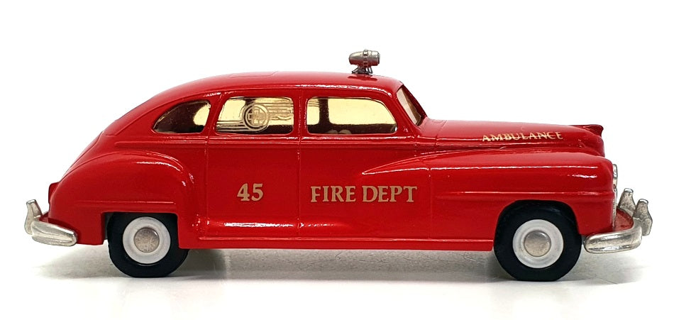 The Sun Motor Co. 1/43 Scale FE301 - DeSoto Ambulance Fire Dept. - Red