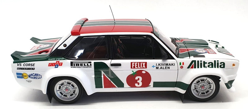 Kyosho 1/18 Scale Model Car 08376E - 1978 Fiat 131 Abarth #3 1000 Lakes