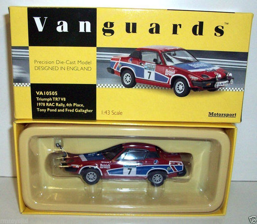 VANGUARDS 1/43 VA10505 TRIUMPH TR7 V8 1978 RAC RALLY 4TH PLACE T. POND