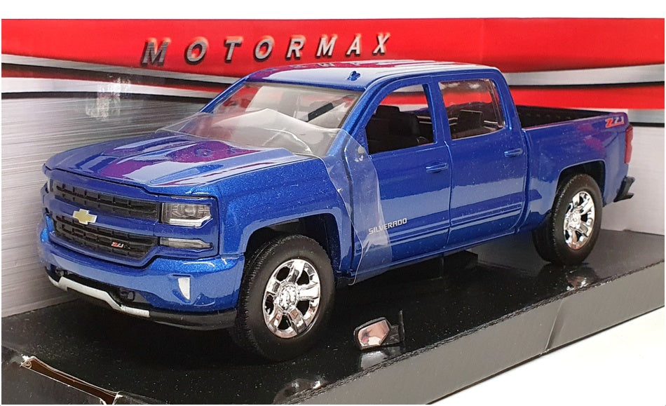 Motor Max 1/27 Scale 79348BL - 2017 Chevrolet Silverado 1500 LT Z71 - Blue