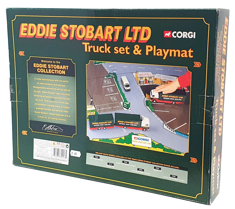 Corgi 60023 - Eddie Stobart Truck Set & Playmat - Ford Scania ERF Volvo