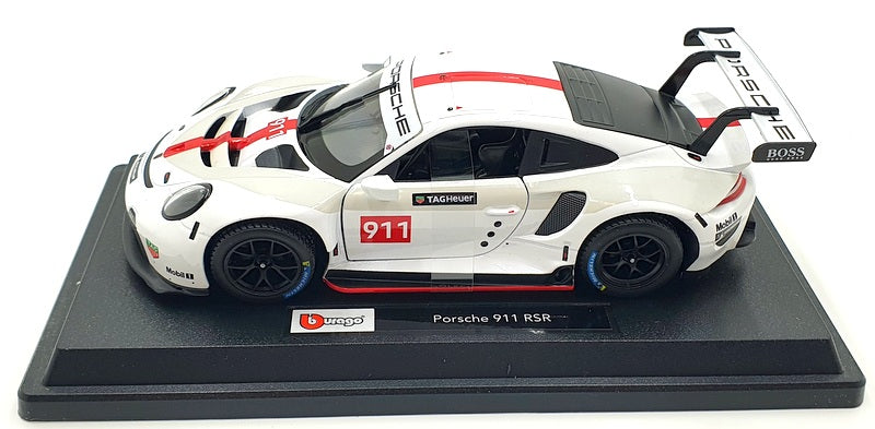 Burago 1/24 Scale Diecast #18-28013 - Porsche 911 RSR - White