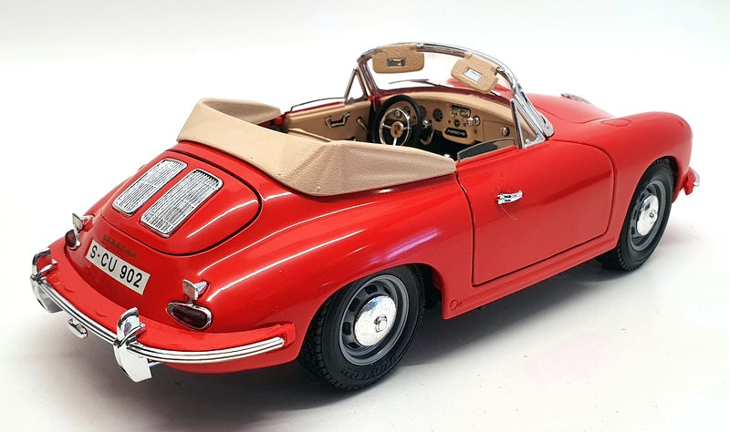 Burago 1/18 scale Diecast 3031 - 1961 Porsche 356B Cabriolet - Red —  R.M.Toys Ltd