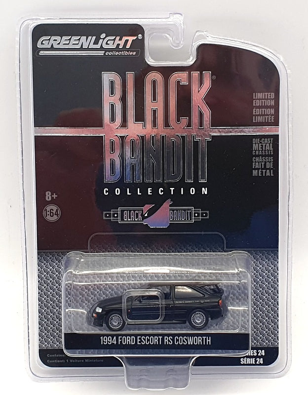 Greenlight 1/64 Scale Model Car 28050-D - 1994 Ford Escort RS Cosworth - Black