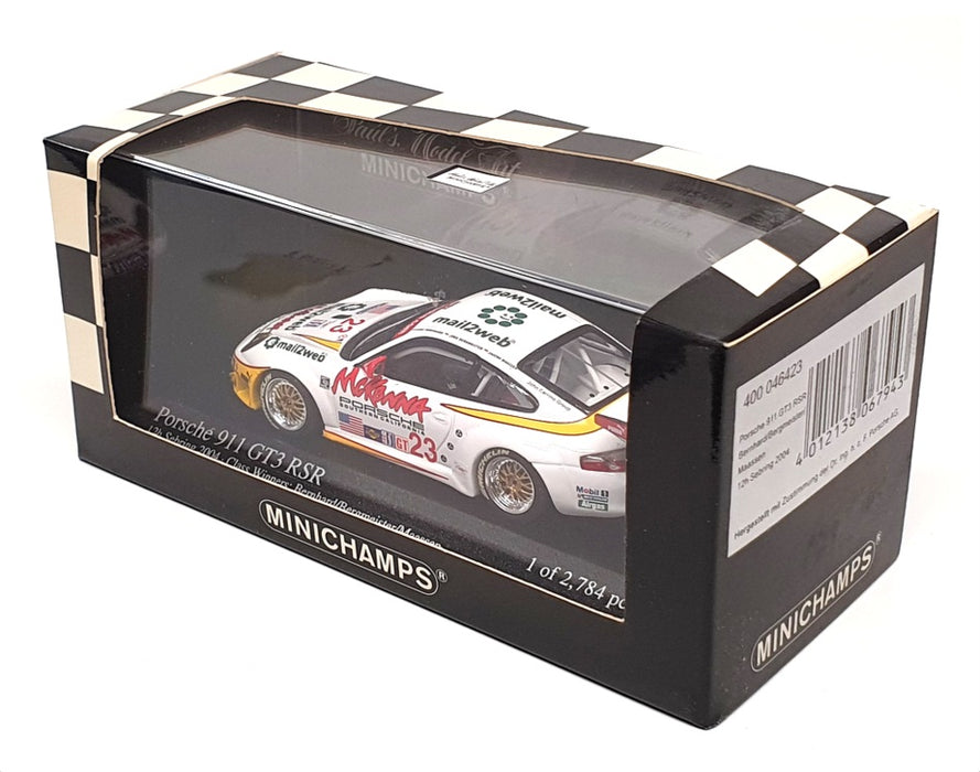 Minichamps 1/43 Scale 400 046423 - Porsche 911 GT3 RSR #23 12H Sebring 2004