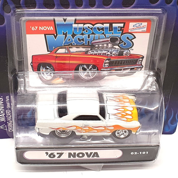 Muscle Machines 1/64 Scale 71161 02-101 - 1967 Chevrolet Nova - White