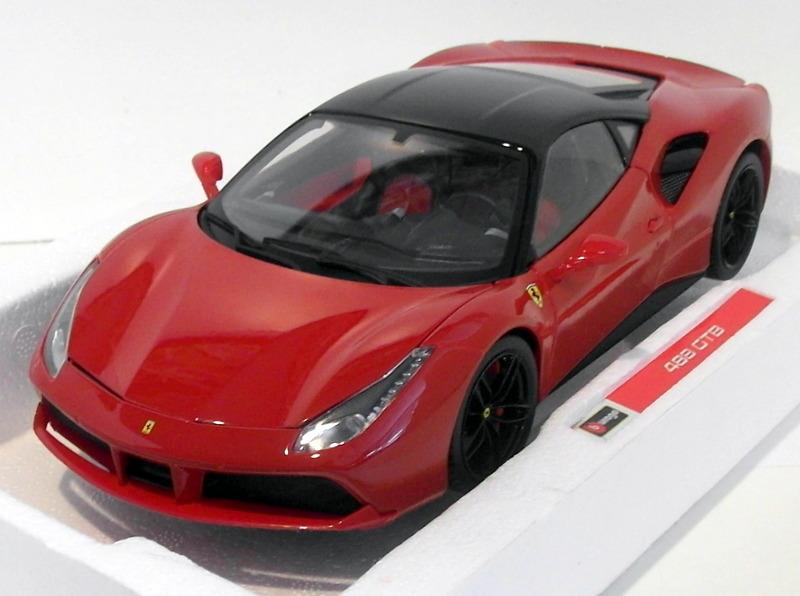 Burago 1/18 Scale Metal Model 18-16905 - Ferrari 488 GTB - Rosso Red