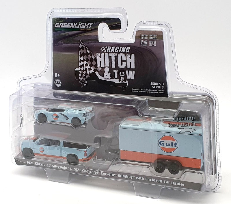 Greenlight 1/64 Scale 31100-C - 2021 Chevrolet Silverado & Corvette Stingray