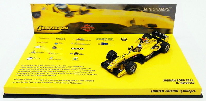 Minichamps 1/43 Scale Model Car 402 040018 - F1 Jordan EJ14 N.Heidfeld