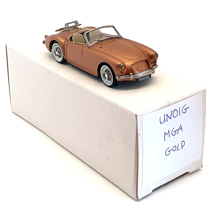 Unknown Brand 1/43 Scale Model Car UN01G - 1960 MGA - Gold