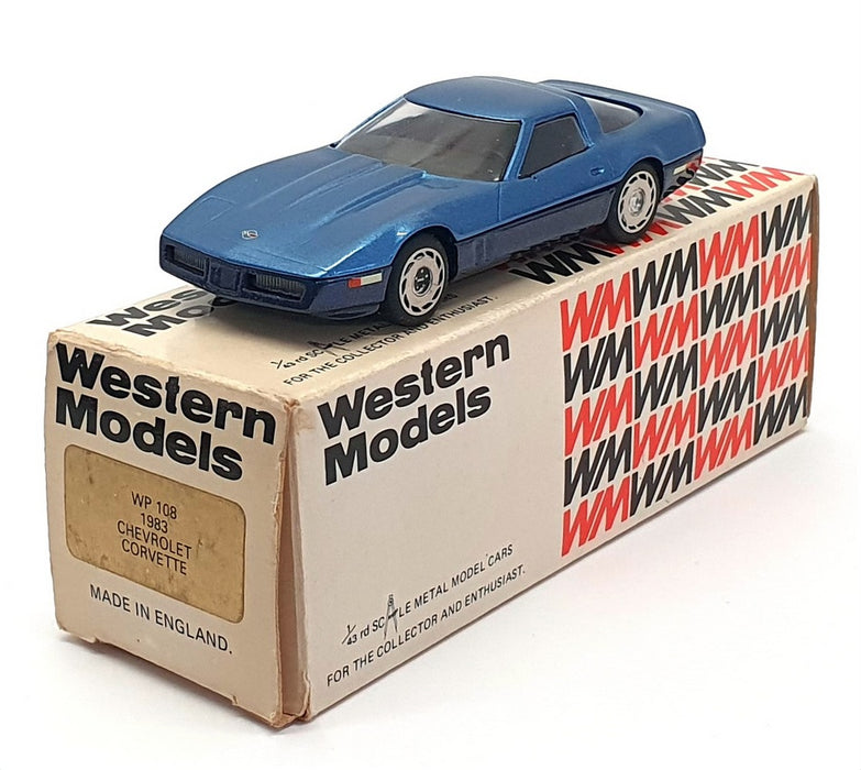 Western Models 1/43 Scale WP108 - 1953 Chevrolet Corvette - Blue