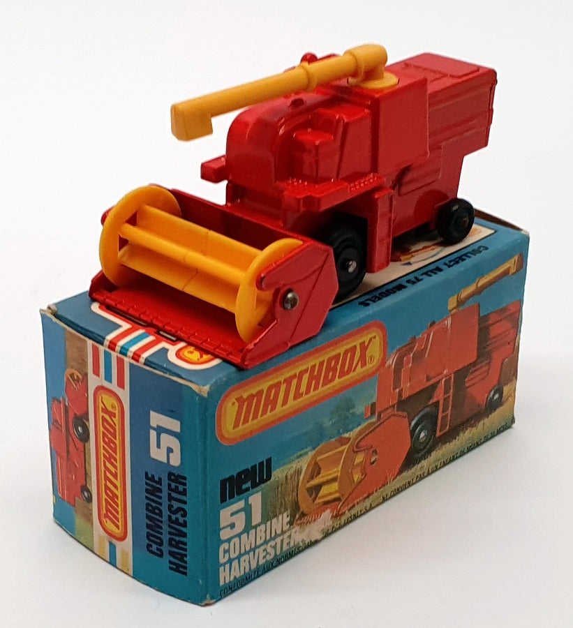 Matchbox Appx 7cm Long Diecast 51 - Combine Harvester - Red — R.M.