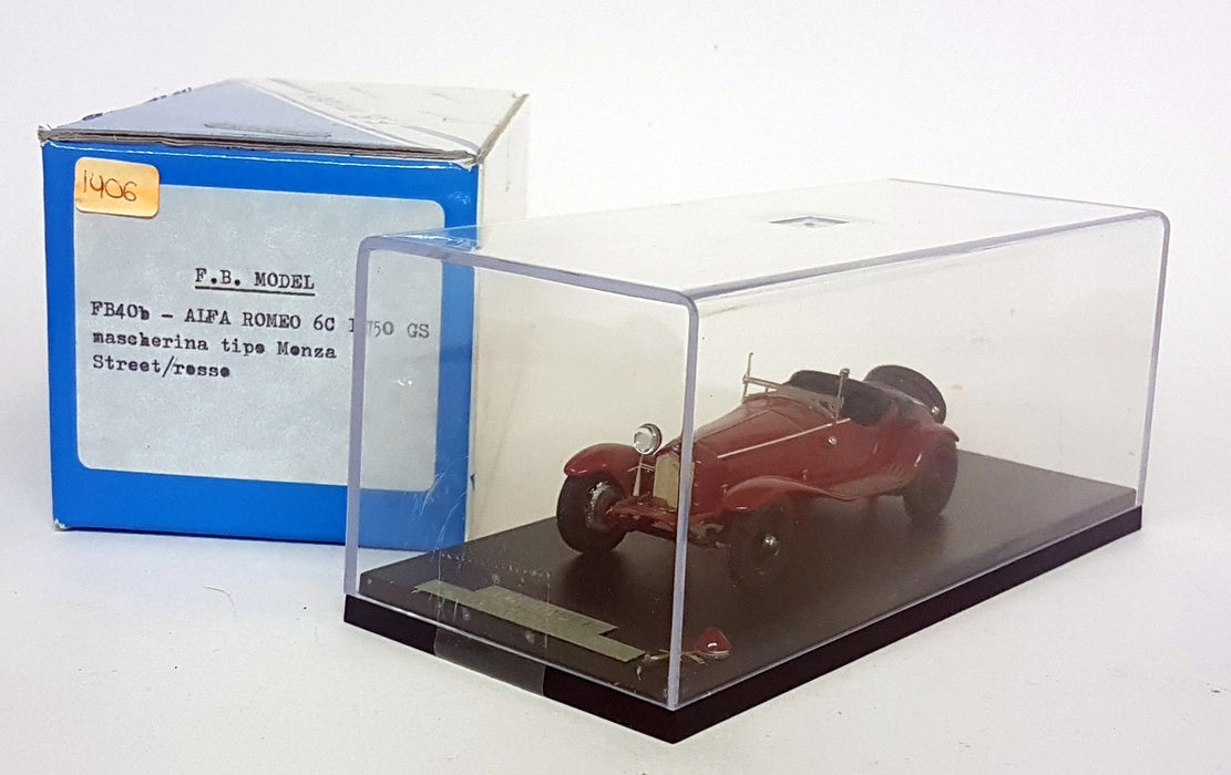 F.B Model 1/43 Scale Resin - FB40b Alfa Romeo 6C 1750 GS Zagato Red