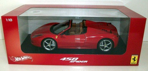 HOT WHEELS 1/18 - X5527 FERRARI 458 SPIDER - RED