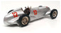 Metal 43 1/43 Scale MT012 - Mercedes Benz Race Car #12 - Silver