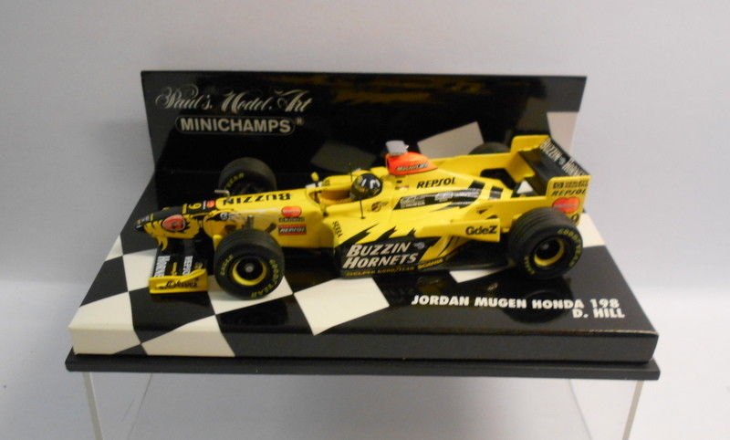 MINICHAMPS F1 1/43 Scale - 430 980009 JORDAN HONDA 198 D.HILL