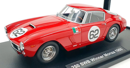 KK Scale 1/18 Scale Diecast KKDC180864 - Ferrari 250 SWB 1960 Monza #62 - Red