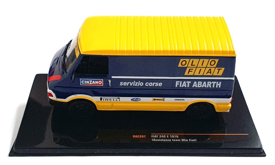 Ixo 1/43 Scale RAC267 - Fiat 242 E Van Assistance Team Olio Fiat - Yellow/Blue