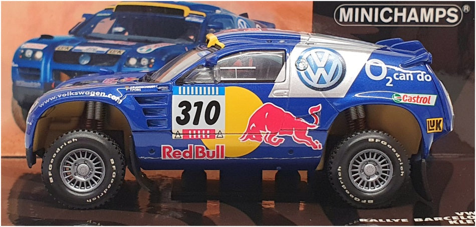 Minichamps 1/43 Scale 436 055310 - VW Race Touareg 3rd #310 Rally Barcelona 2005