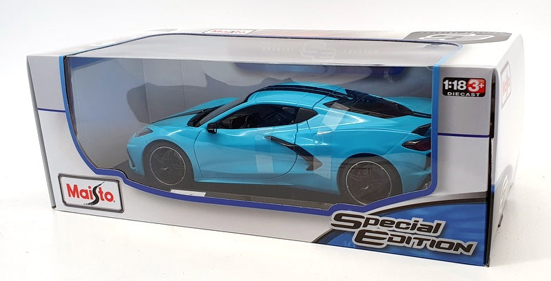 Maisto 1/18 Scale 46629 - 2020 Chevrolet Stringray Coupe - Blue